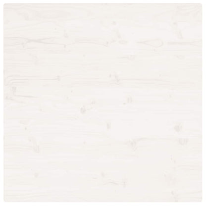 Piano Tavolo Bianco 90x90x2,5cm Legno Massello di Pino Quadrato - homemem39