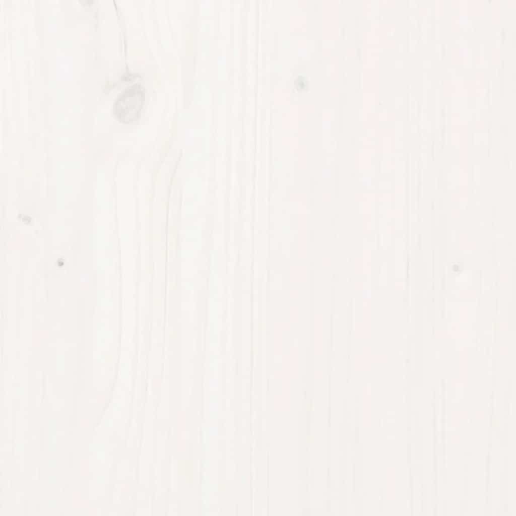 Piano Tavolo Bianco 90x90x2,5cm Legno Massello di Pino Quadrato - homemem39