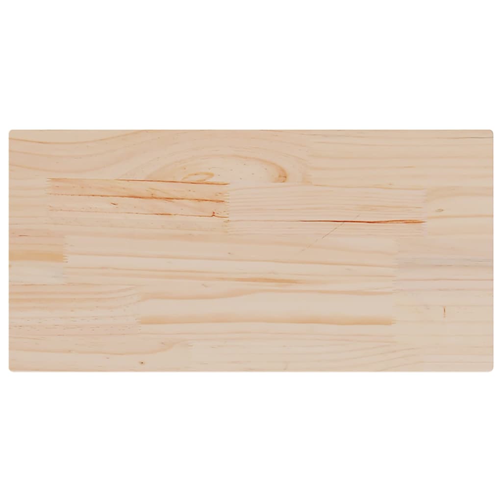 Piano Tavolo 80x40x2,5 cm Legno Massello di Pino Rettangolare | homemem39