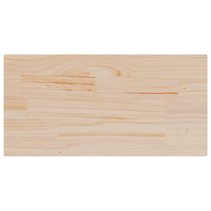 Piano Tavolo 80x40x2,5 cm Legno Massello di Pino Rettangolare | homemem39