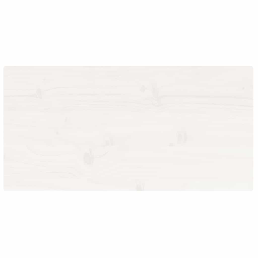 Piano Tavolo Bianco 80x40x2,5 Legno Massello Pino Rettangolare | homemem39