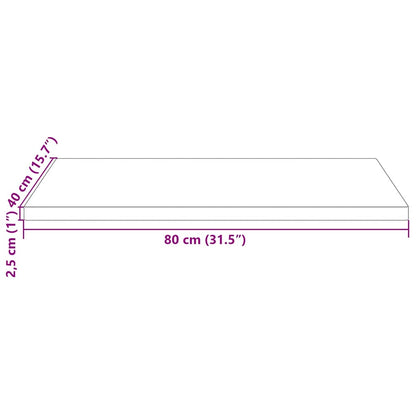 Piano Tavolo Bianco 80x40x2,5 Legno Massello Pino Rettangolare | homemem39