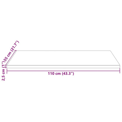 Piano Tavolo Bianco 110x55x2,5 Legno Massello Pino Rettangolare | homemem39