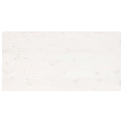 Piano Tavolo Bianco 110x60x2,5 Legno Massello Pino Rettangolare | homemem39