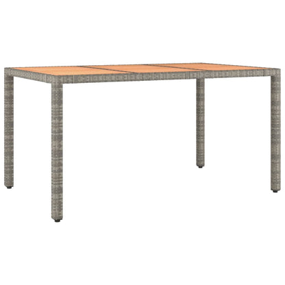 Set da Pranzo da Giardino 5 pz con Cuscini in Polyrattan Grigio | homemem39