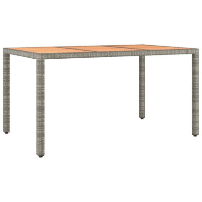 Set da Pranzo da Giardino 7 pz con Cuscini in Polyrattan Grigio | homemem39