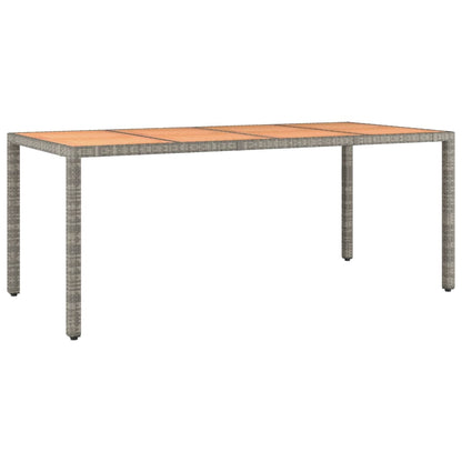 Set da Pranzo da Giardino 7 pz con Cuscini in Polyrattan Grigio | homemem39