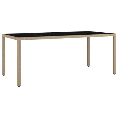 Set da Pranzo da Giardino 9 pz con Cuscini Beige in Polyrattan | homemem39