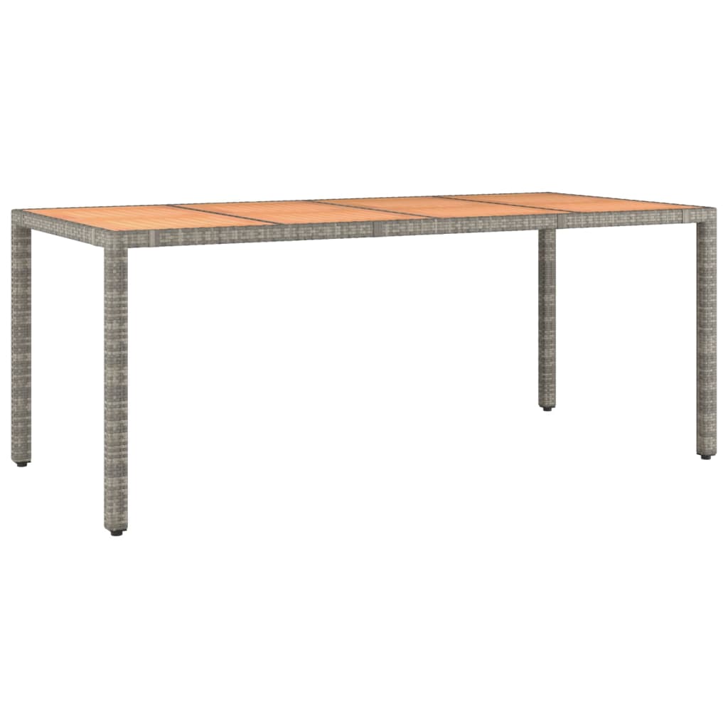 Set da Pranzo da Giardino 7 pz con Cuscini in Polyrattan Grigio | homemem39