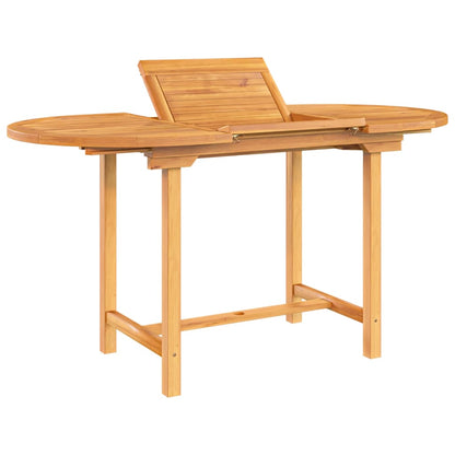 Extendable Garden Table 110-160x80x75cm Solid Teak Wood