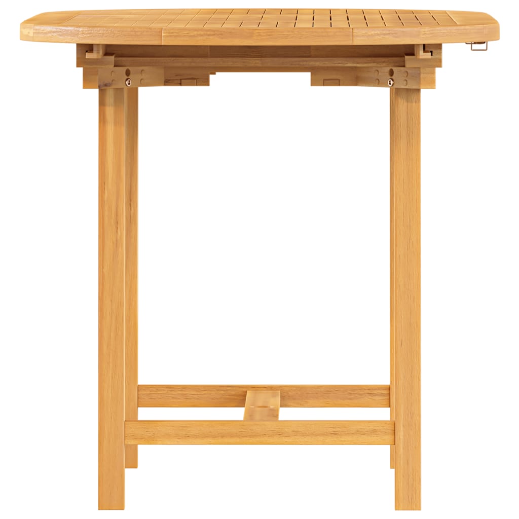 Extendable Garden Table 110-160x80x75cm Solid Teak Wood