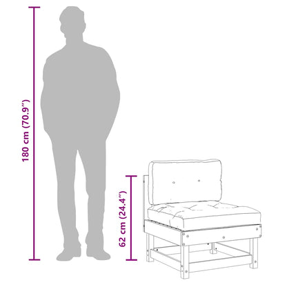 Divano Centrale con Cuscini in Legno di Pino - homemem39