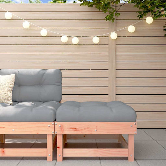 Poggiapiedi da Giardino con Cuscino Legno Massello di Douglas - homemem39