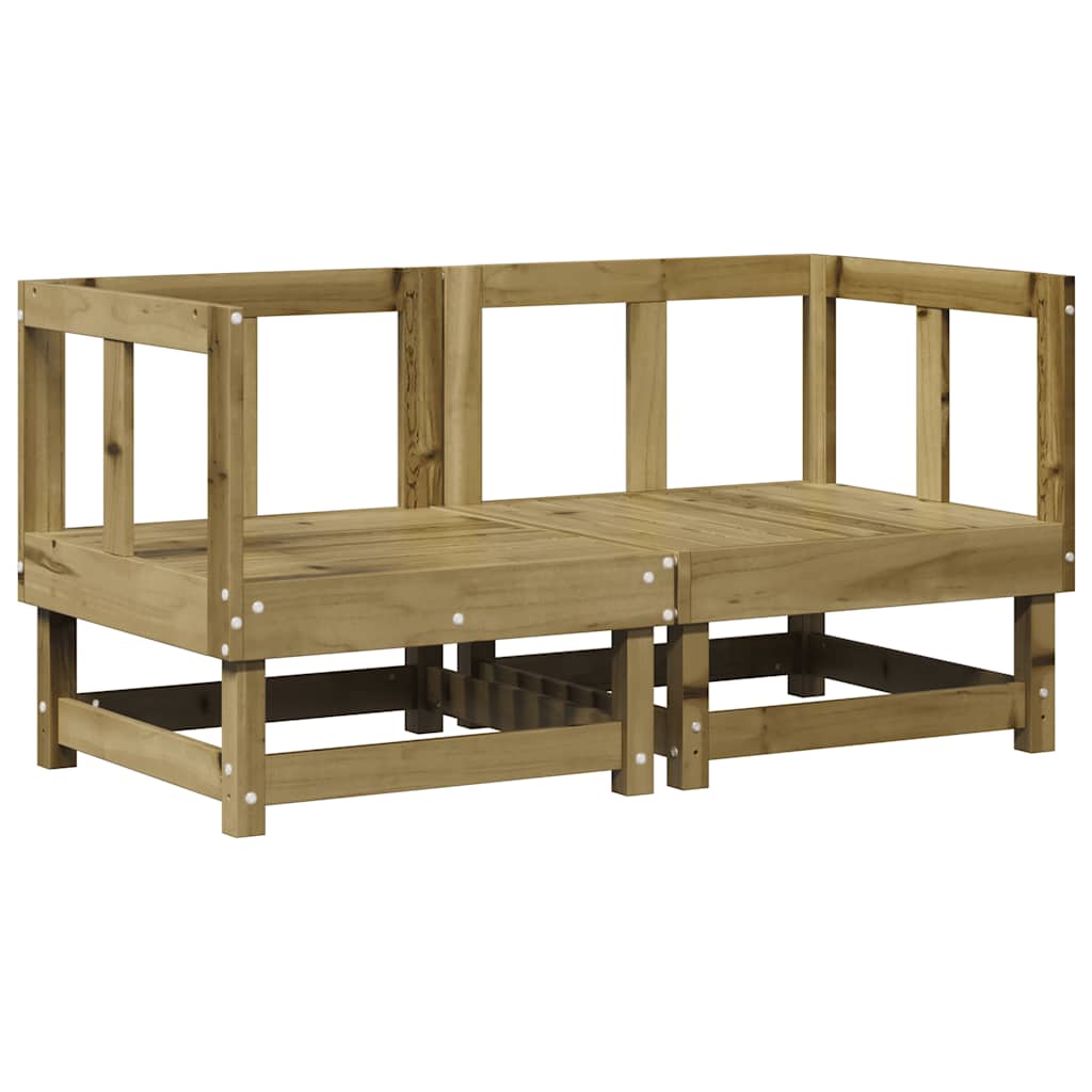 Divani Angolari con Cuscini 2 pz in Legno Impregnato di Pino - homemem39