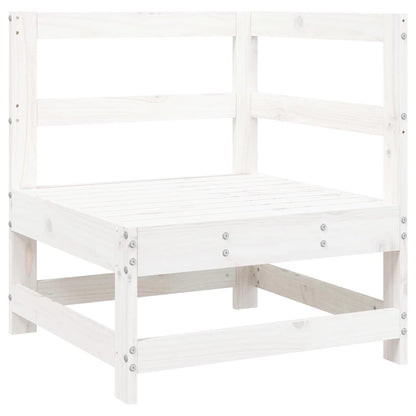 Divano Angolare con Cuscini in Legno Massello di Pino Bianco | homemem39
