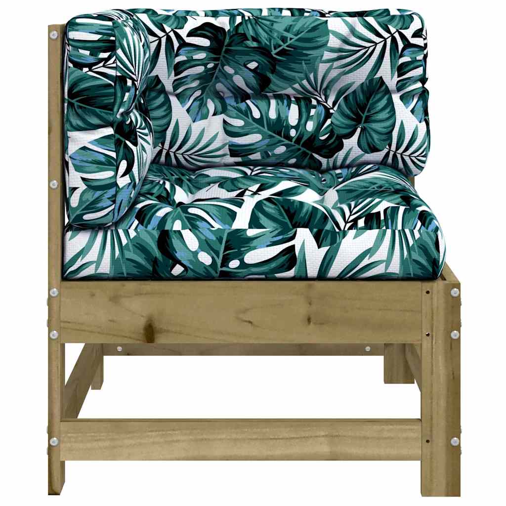 Divano Angolare con Cuscini in Legno Impregnato di Pino - homemem39