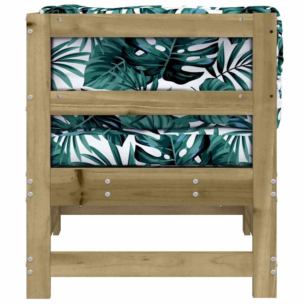 Divano Angolare con Cuscini in Legno Impregnato di Pino - homemem39