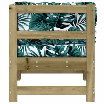 Divano Angolare con Cuscini in Legno Impregnato di Pino - homemem39