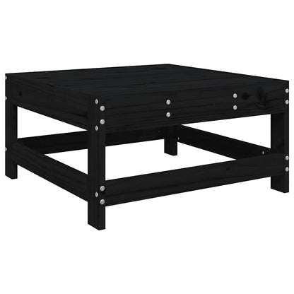 Poggiapiedi da Giardino con Cuscino Legno Massello di Pino Nero | homemem39