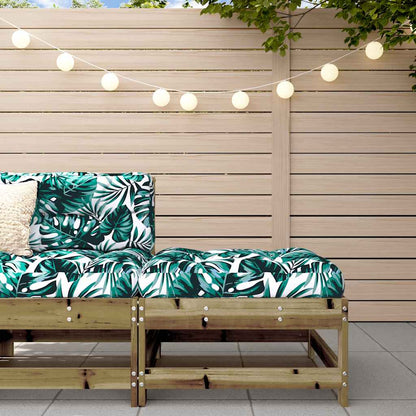 Poggiapiedi da Giardino con Cuscino in Legno Impregnato di Pino - homemem39