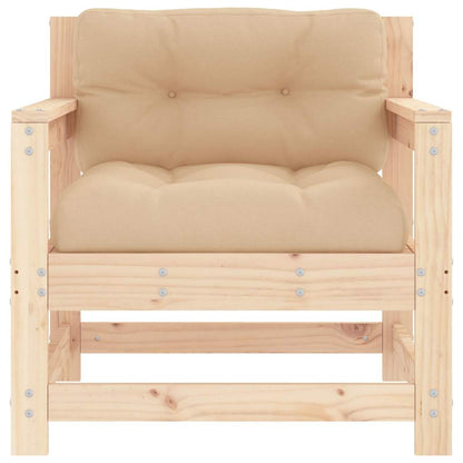 Sedie da Giardino con Cuscini 2 pz Legno Massello di Pino