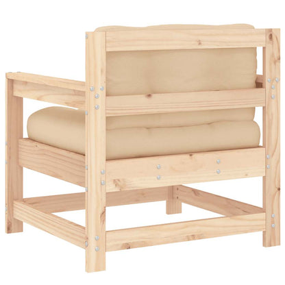 Sedie da Giardino con Cuscini 2 pz Legno Massello di Pino | homemem39