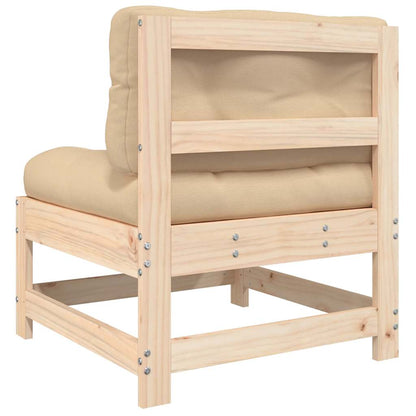 Divani Centrali con Cuscini 2 pz in Legno Massello di Pino - homemem39