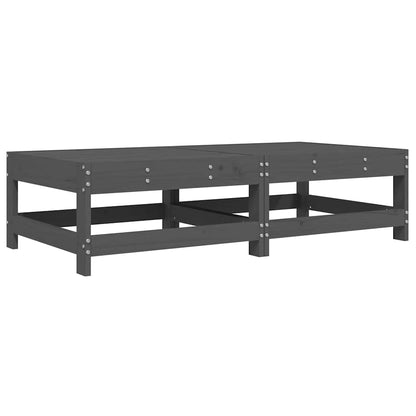 Poggiapiedi Giardino con Cuscini 2pz Legno Massello Pino