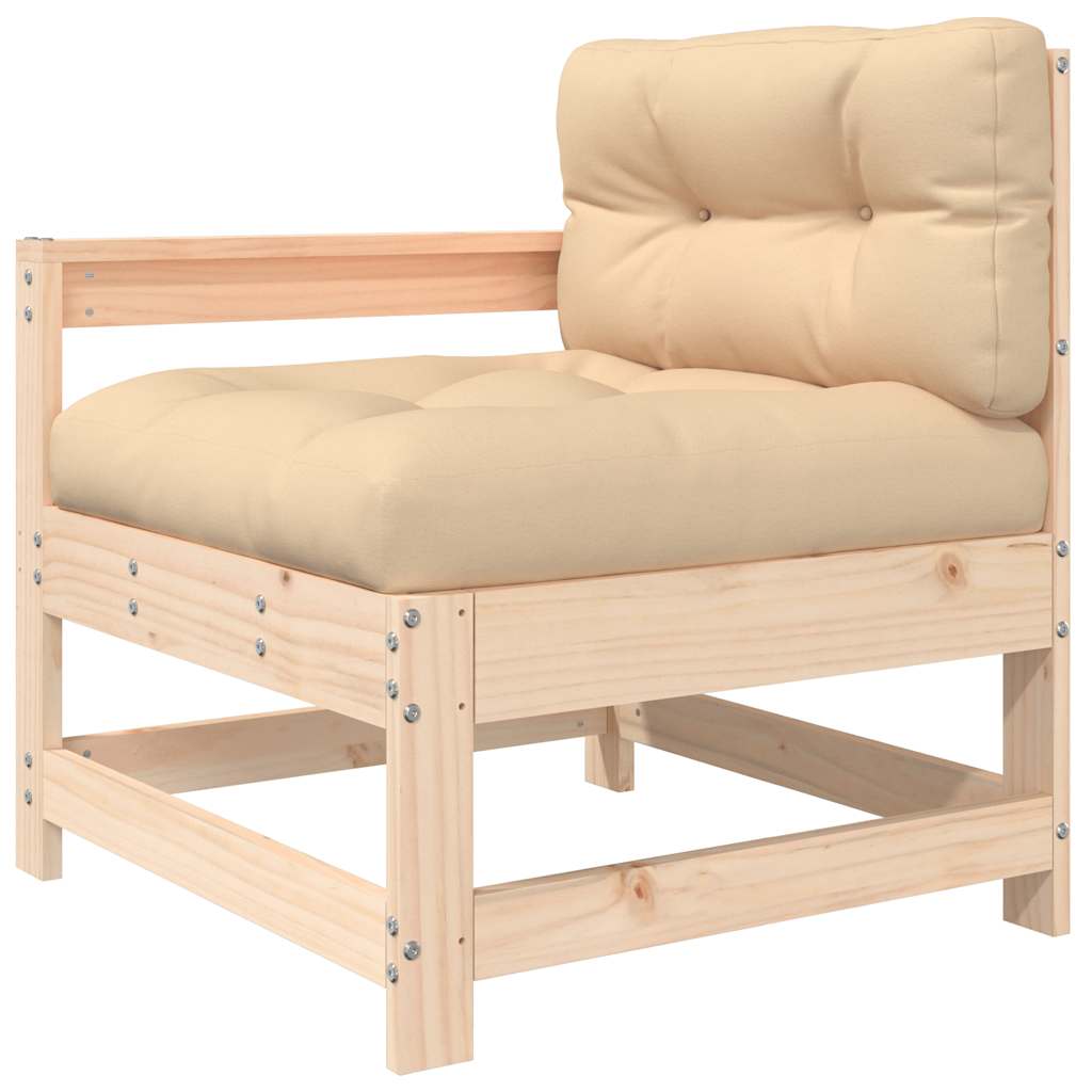 Sedie da Giardino con Cuscini 2 pz Legno Massello di Pino | homemem39