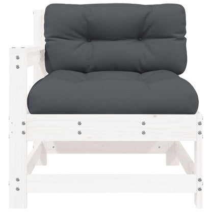 Sedie da Giardino con Cuscini 2pz Legno Massello di Pino Bianco | homemem39