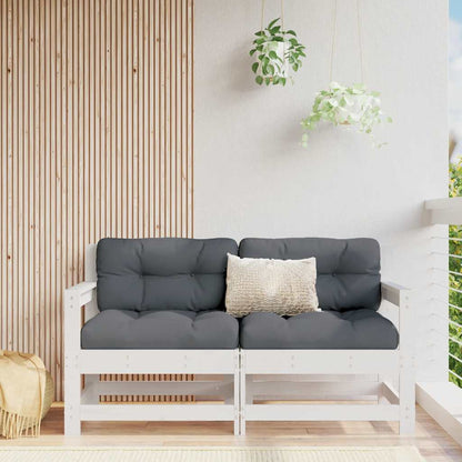 Sedie da Giardino con Cuscini 2pz Legno Massello di Pino