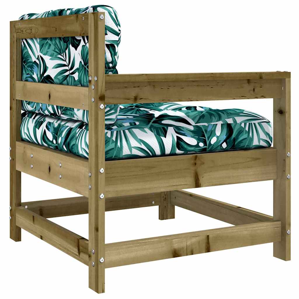 Sedie da Giardino con Cuscini 2 pz in Legno Impregnato di Pino | homemem39