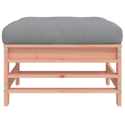 Poggiapiedi da Giardino con Cuscino Legno Massello di Douglas | homemem39
