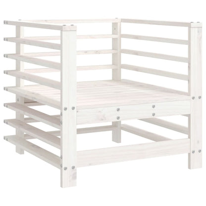 Sedie da Giardino con Cuscini 2pz Legno Massello di Pino Bianco | homemem39