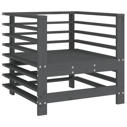 Sedie da Giardino con Cuscini 2pz Legno Massello di Pino Grigio | homemem39