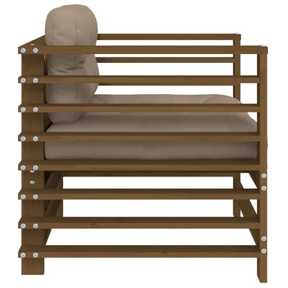 Sedie da Giardino con Cuscini 2pz Ambra Legno Massello di Pino