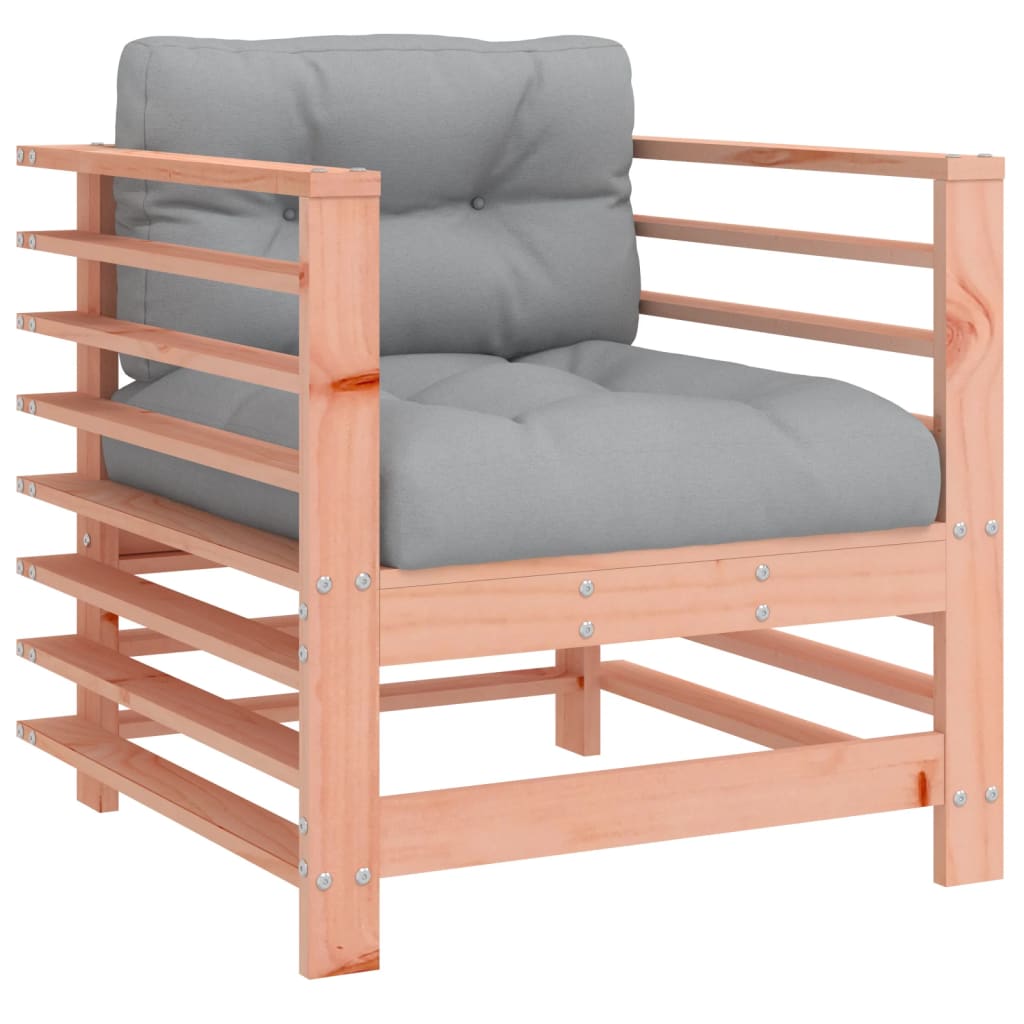 Sedie da Giardino con Cuscini 2 pz in Legno Massello di Douglas | homemem39