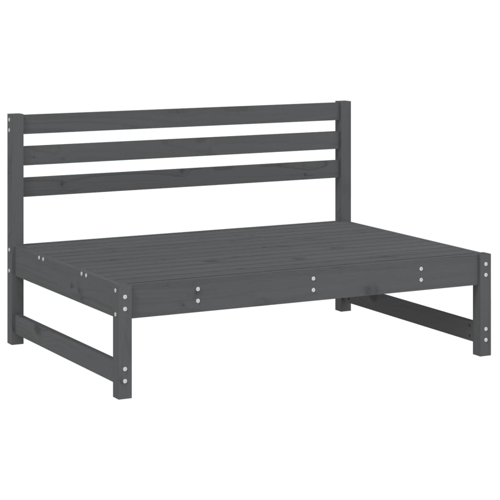 Divano Centrale 120x80 cm in Legno Massello di Pino Grigio | homemem39