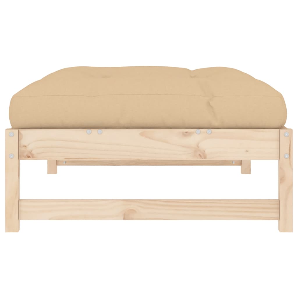 Poggiapiedi da Giardino 120x80 cm in Legno Massello di Pino | homemem39