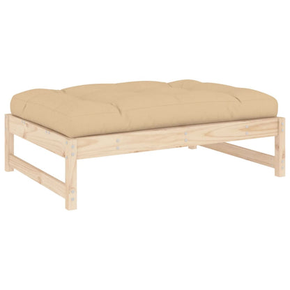 Poggiapiedi da Giardino 120x80 cm in Legno Massello di Pino | homemem39