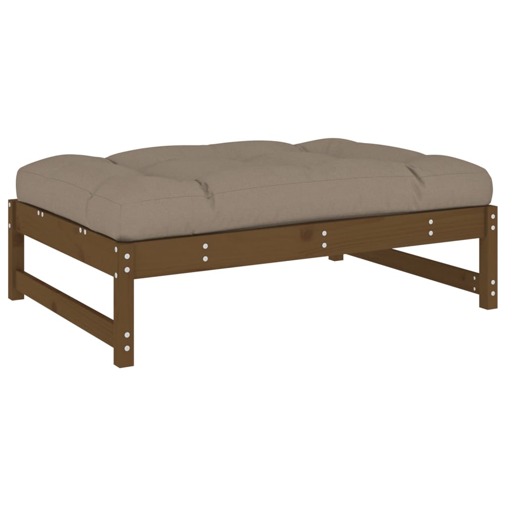 Poggiapiedi Giardino Marrone Ambra 120x80cm Legno Massello Pino | homemem39