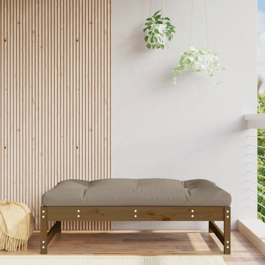 Poggiapiedi Giardino Marrone Ambra 120x80cm Legno Massello Pino | homemem39