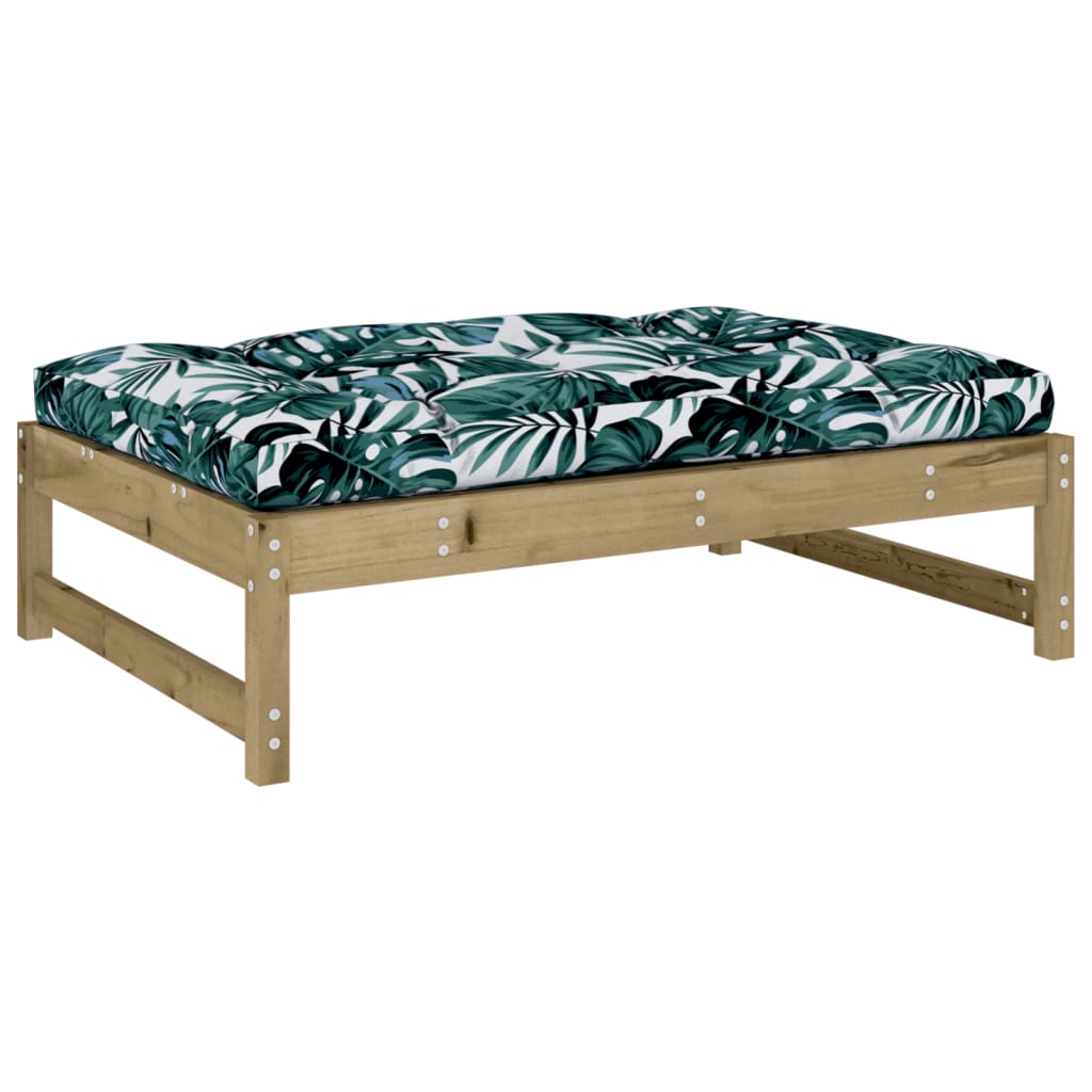Poggiapiedi da Giardino 120x80 cm in Legno Impregnato di Pino | homemem39