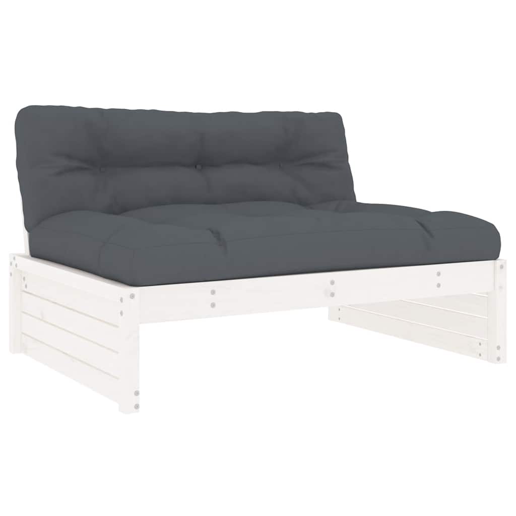Divano Centrale 120x80 cm in Legno Massello di Pino Bianco | homemem39