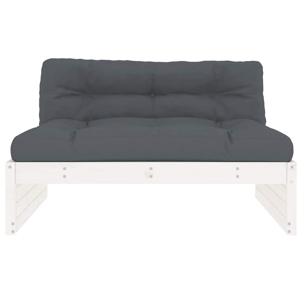 Divano Centrale 120x80 cm in Legno Massello di Pino Bianco | homemem39