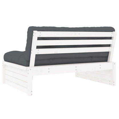 Divano Centrale 120x80 cm in Legno Massello di Pino Bianco | homemem39