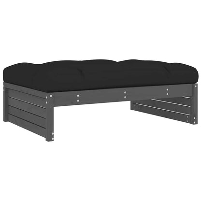 Poggiapiedi da Giardino 120x80 cm Legno Massello di Pino Grigio | homemem39