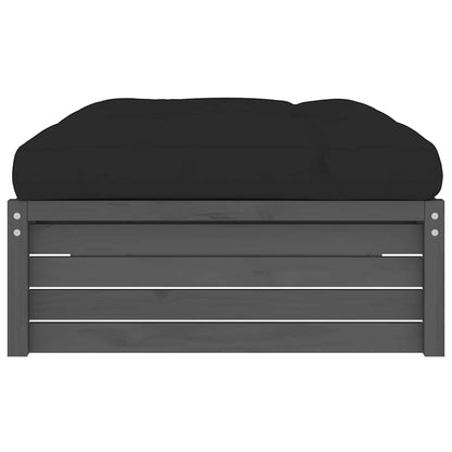 Poggiapiedi da Giardino 120x80 cm Legno Massello di Pino Grigio | homemem39