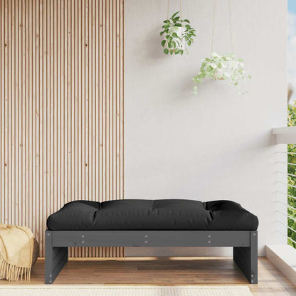 Poggiapiedi da Giardino 120x80 cm Legno Massello di Pino Grigio | homemem39