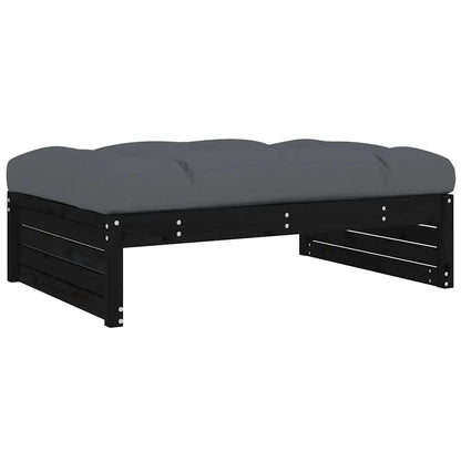 Poggiapiedi da Giardino 120x80 cm Legno Massello di Pino Nero | homemem39